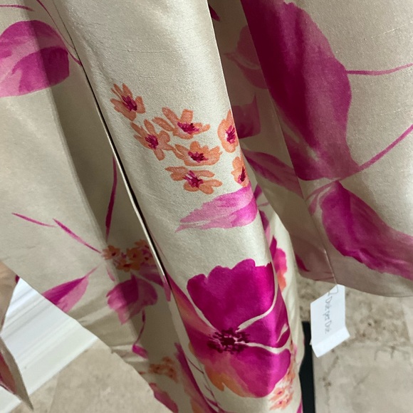 Due per Due Longer Beige & Pink Floral Dress Jacket / Coat Size 12 NWT Y2K - Picture 3 of 5